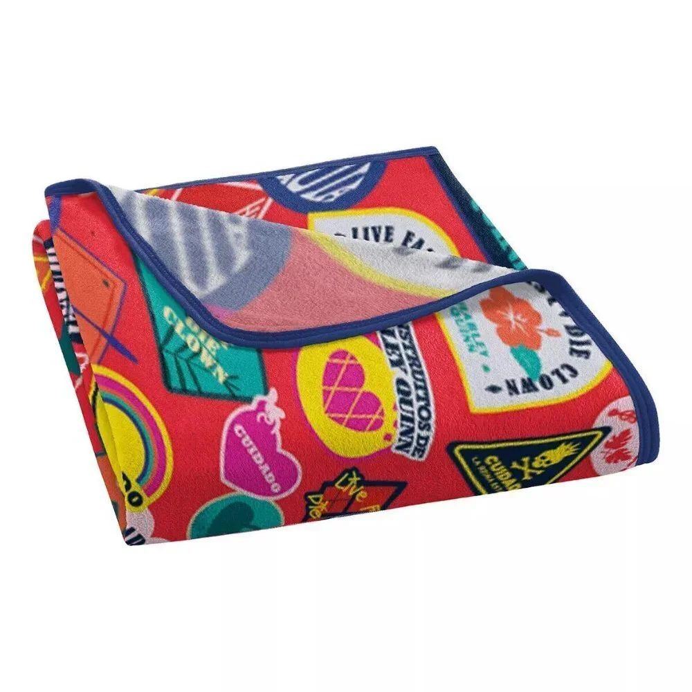 DC Comics Harley Quinn The Suicide Squad Super Plush Throw Blanket 46in x 60in